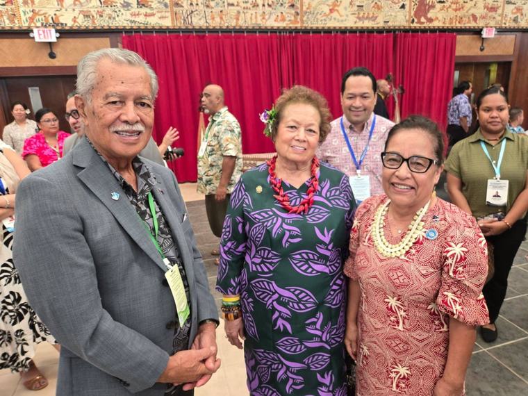 Amata in Palau for PIF meetings with leaders